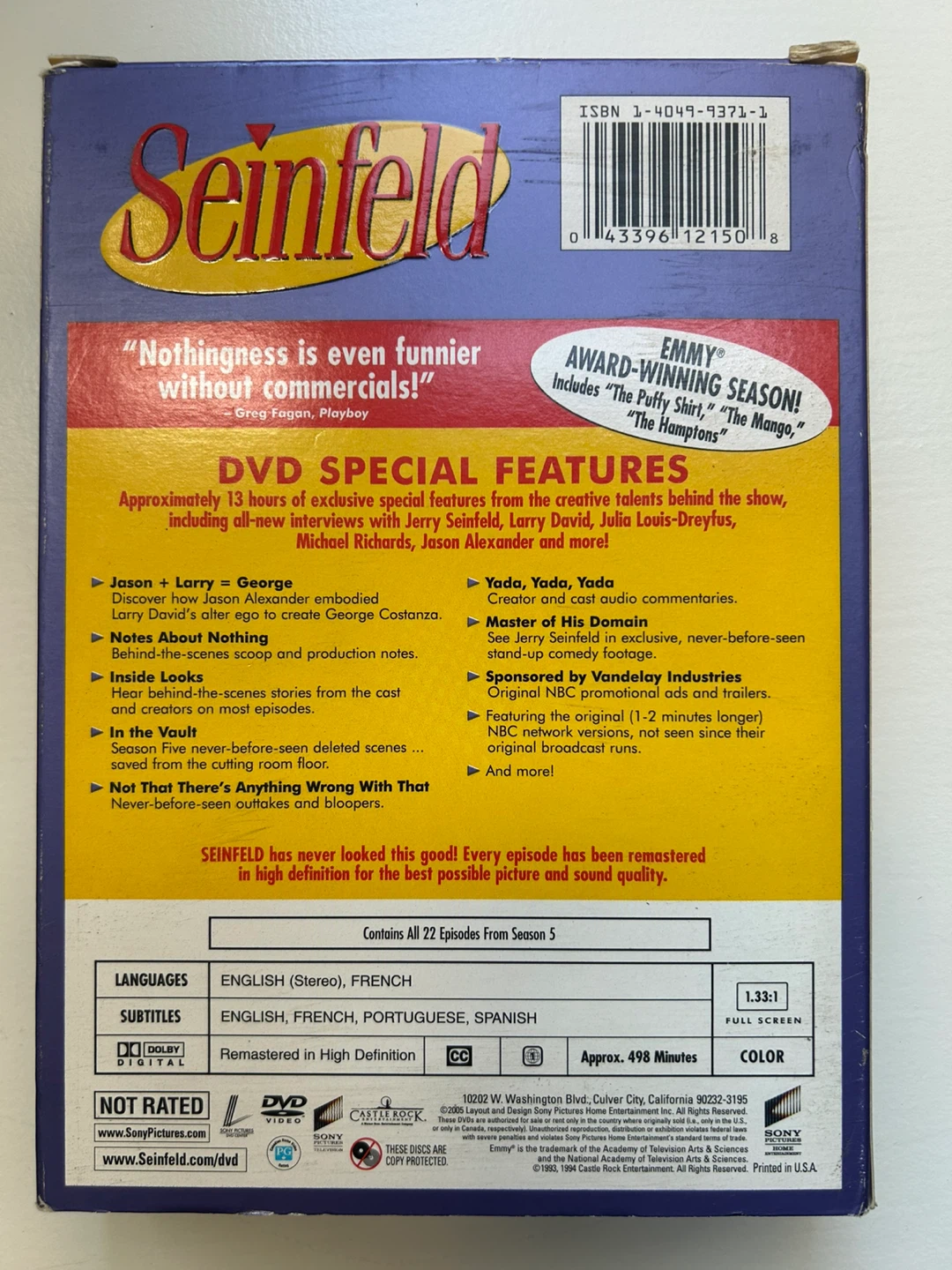 Seinfeld Season 5 DVD Set - photo 2