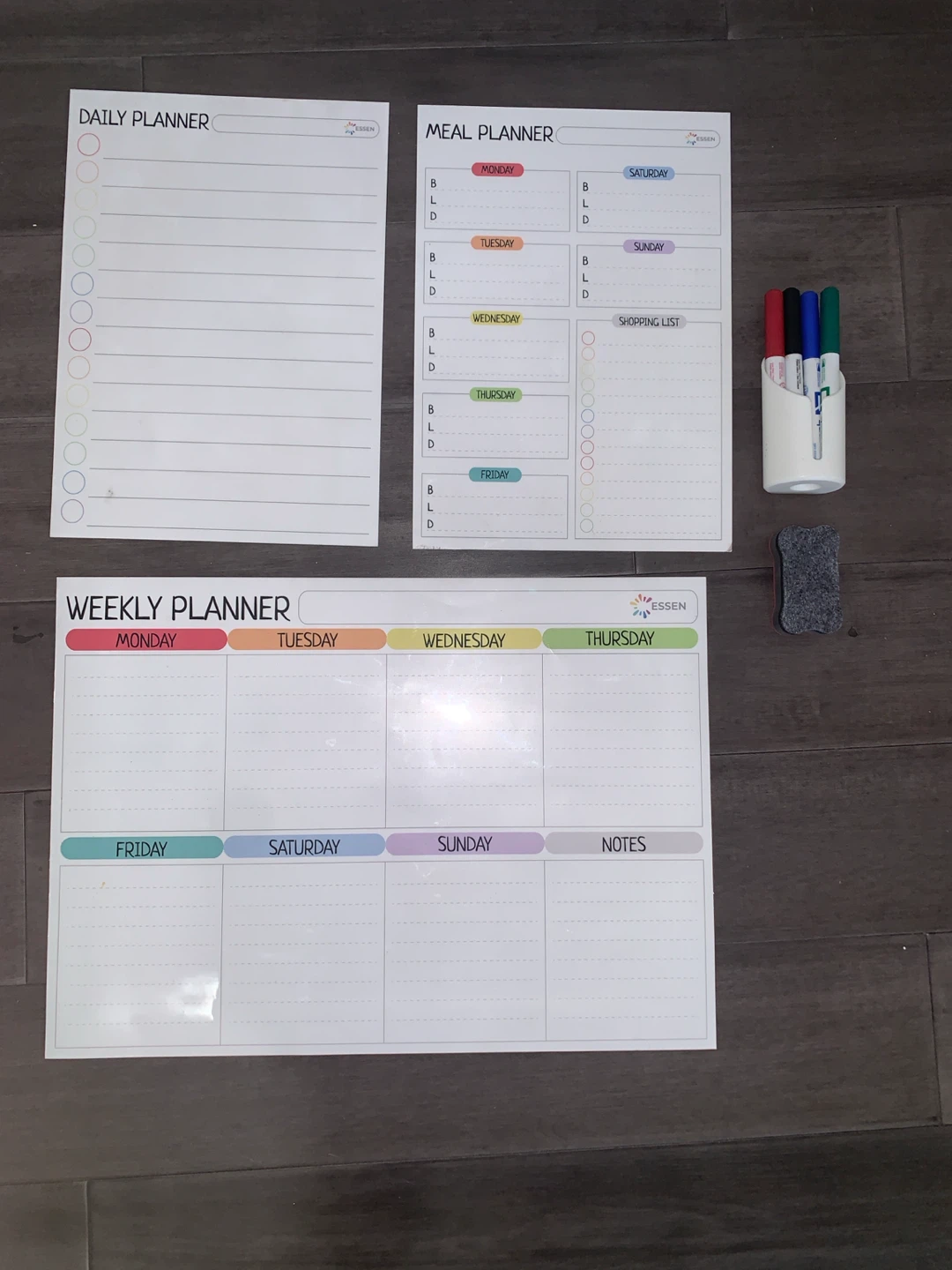 Magnetic Daily, Weekly, and Meal Planner Set