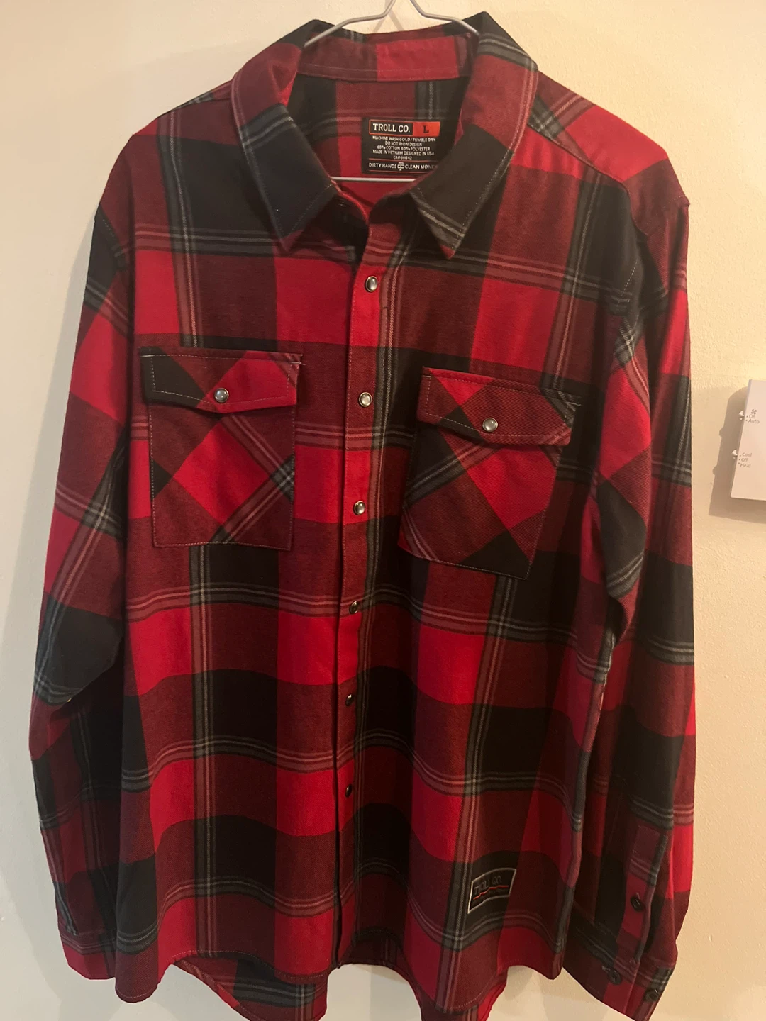 Troll Co. Plaid Flannel Shirt - Large