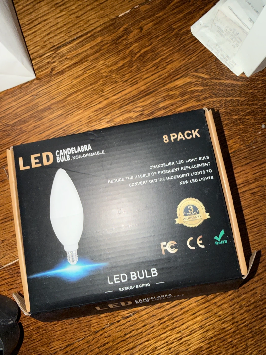 LED Candelabra Bulbs - 8 Pack