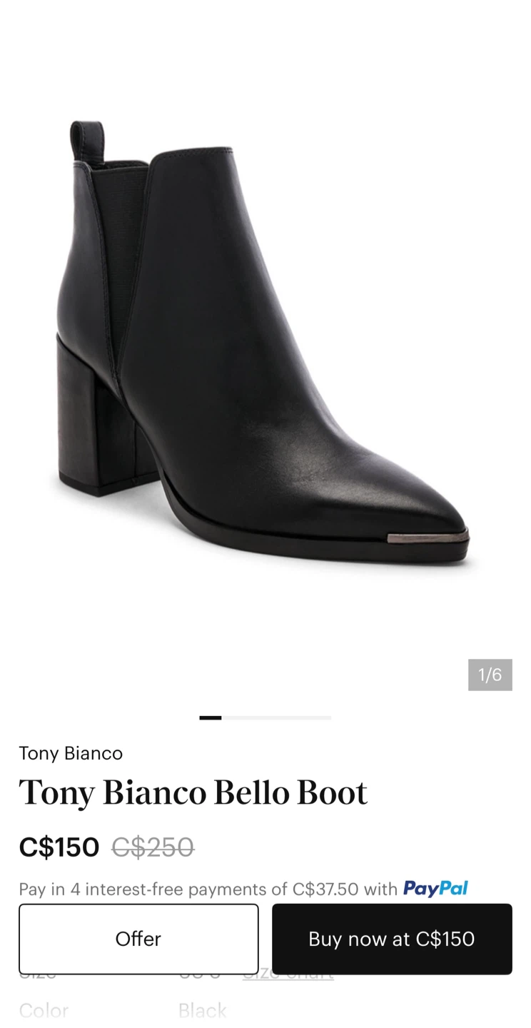 Tony Bianco Black Leather Heeled Ankle Boots