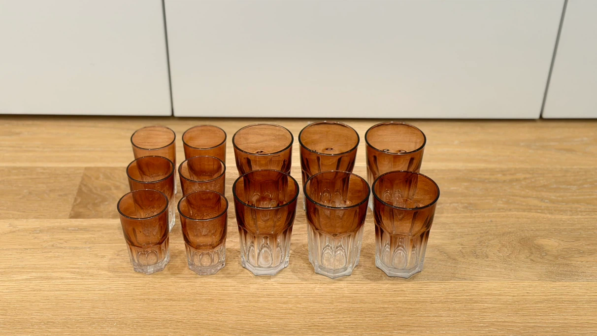 Set of 12 Tinted Glass Tumblers - photo 2