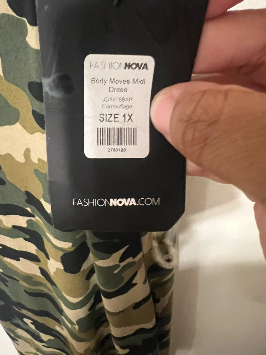 Fashion Nova Body Moves Midi Dress Camouflage Size 1X - photo 4