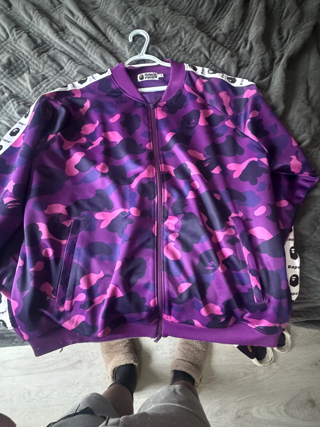 A Bathing Ape Purple Camo Track Jacket - photo 3
