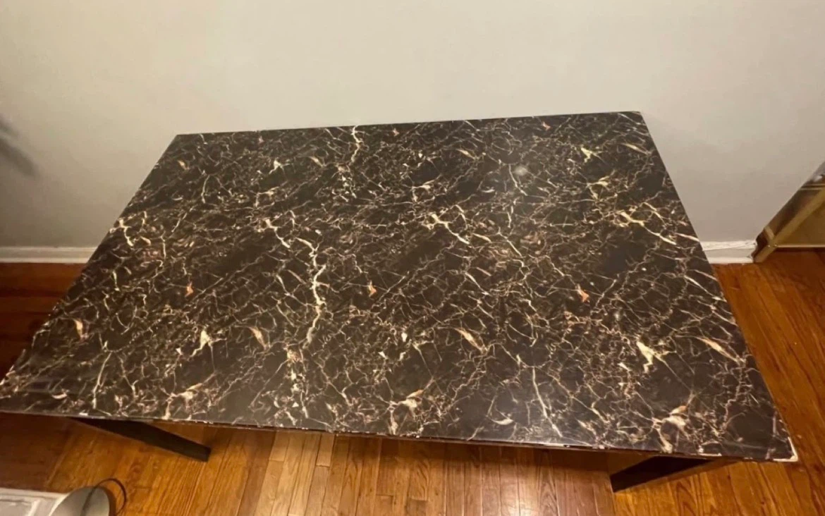 Faux Marble Top Dining Table $40 - photo 2