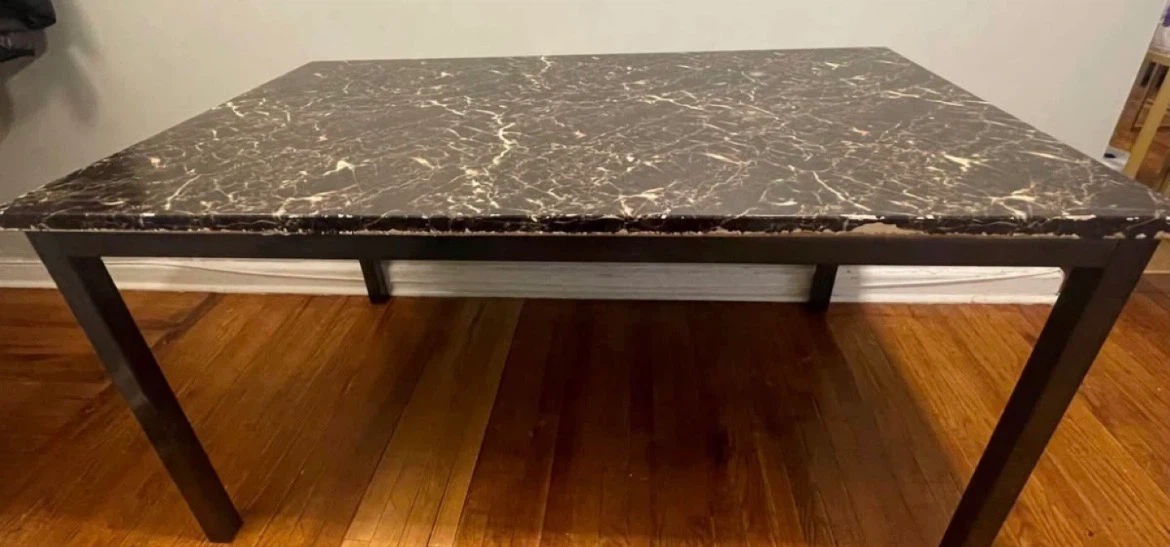 Faux Marble Top Dining Table $40 - photo 4