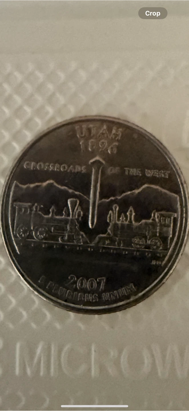 2007 Utah State Quarter - Crossroads of the West - photo 2