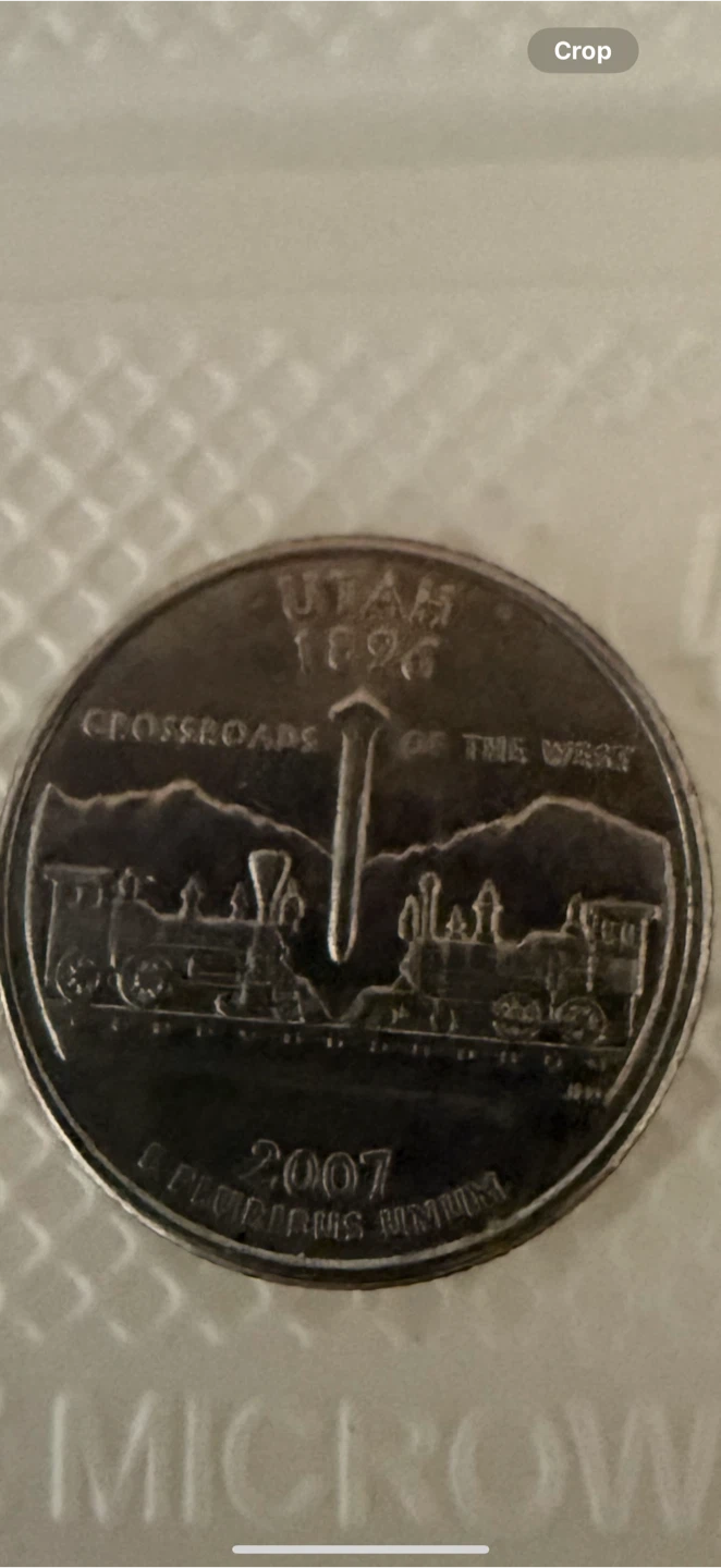 2007 Utah State Quarter - Crossroads of the West - photo 3
