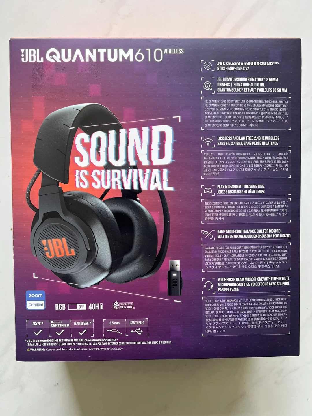 JBL Quantum 610 wireless gaming headset - photo 4