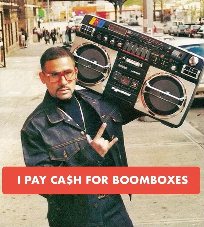 CA$H Paid for Boombox / Ghetto Blaster Radio's