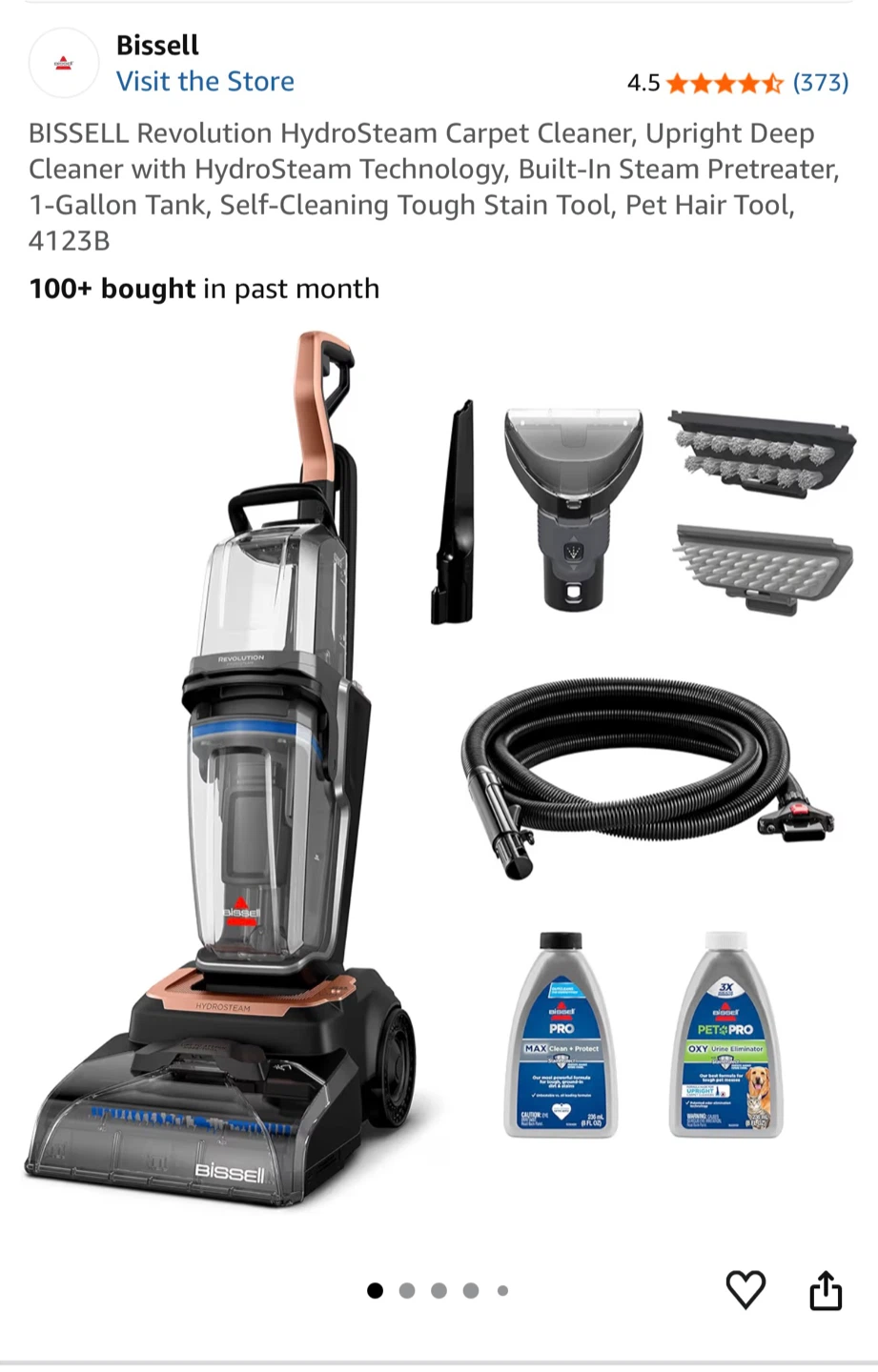 BISSELL Revolution HydroSteam Carpet Cleaner - photo 2
