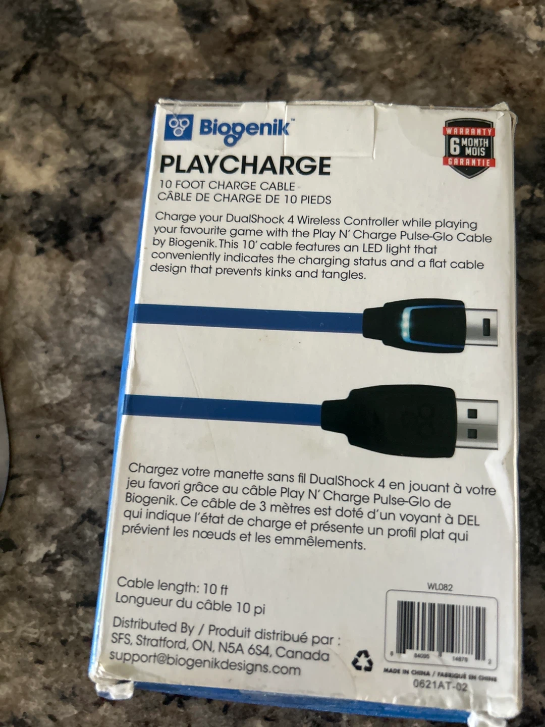 Biogenik PlayCharge 10 ft USB Charging Cable for PS4 - photo 2