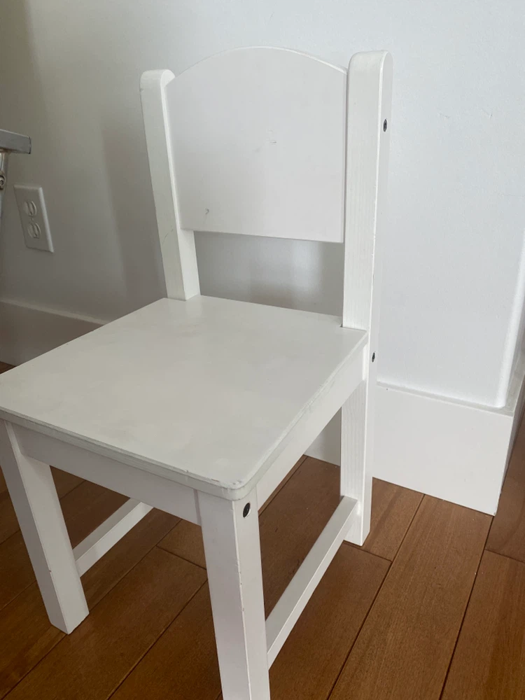 White Children's Wooden Chair - photo 2