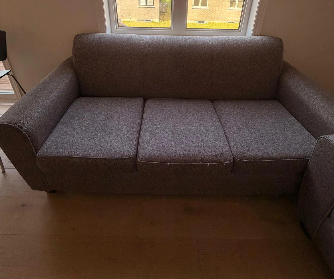 Grey Fabric 5-Seater Sofa Set
