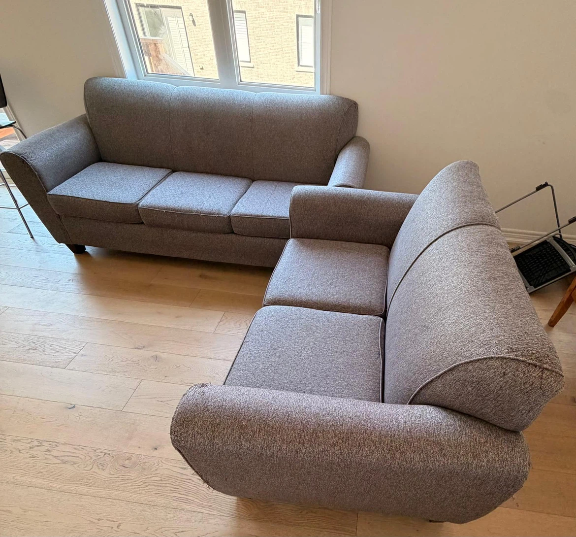 Grey Fabric 5-Seater Sofa Set - photo 2