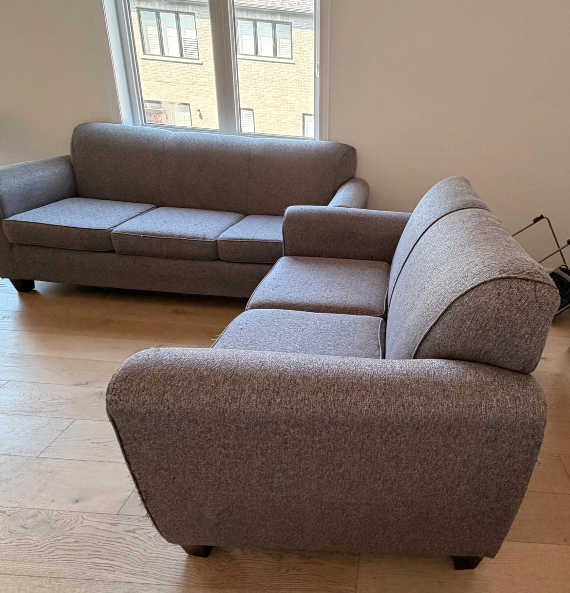 Grey Fabric 5-Seater Sofa Set - photo 4