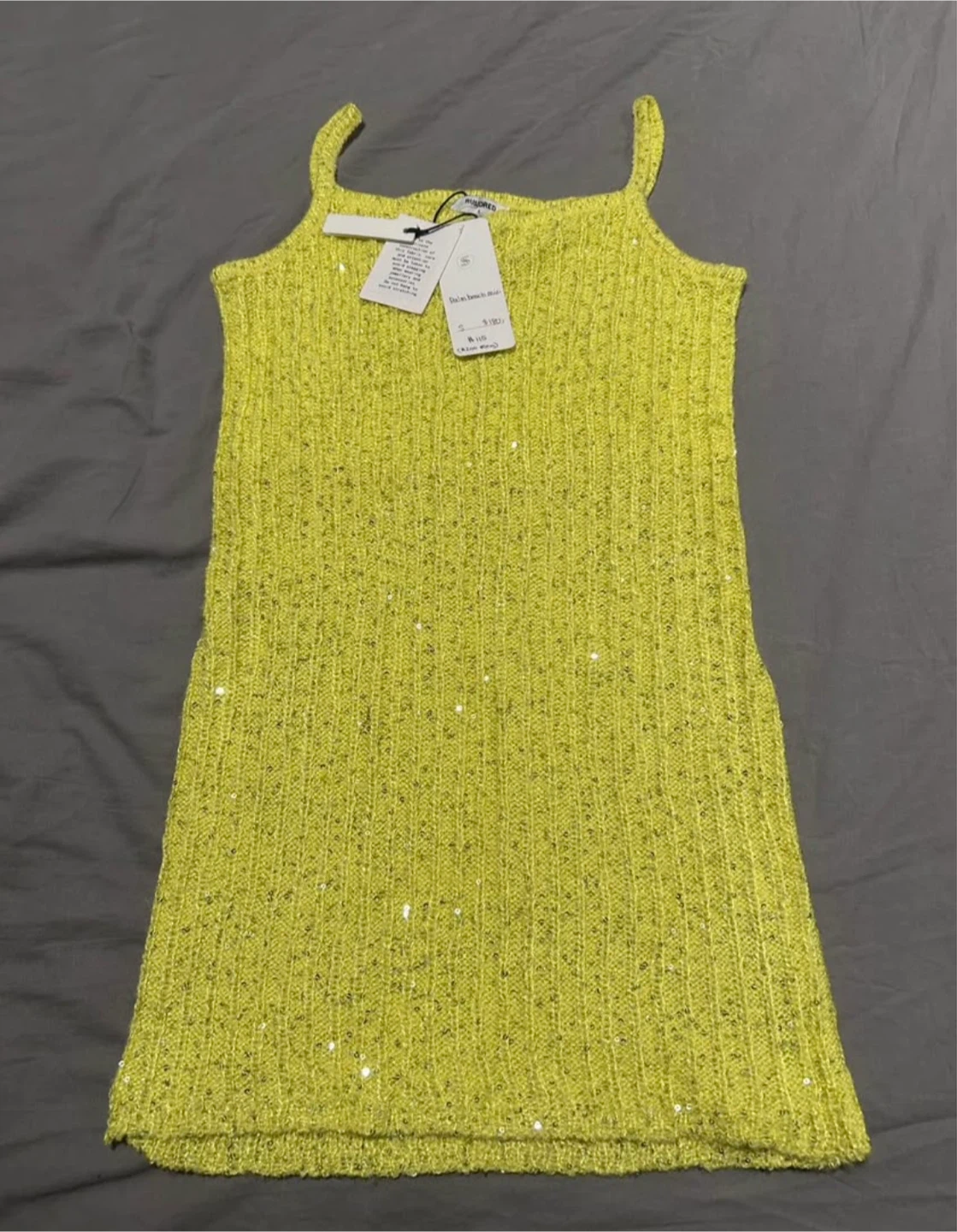 Rumored Palm Beach Mini Dress Yellow - Size S