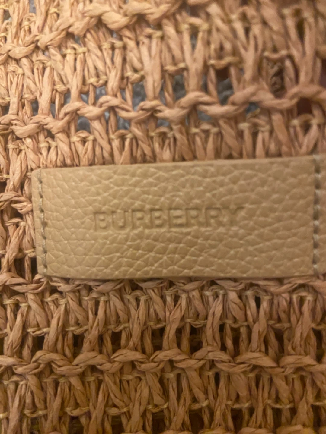 Burberry Straw Tote Bag