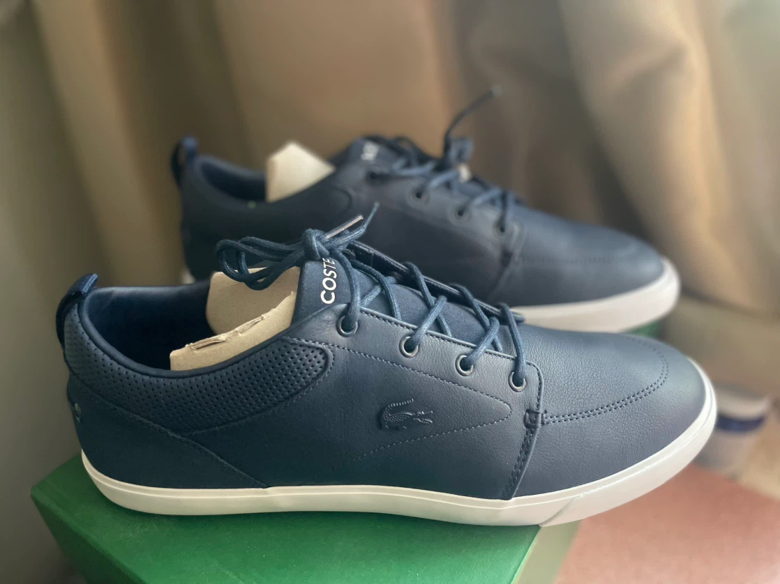 New Lacoste Leather Sneakers - size 11.5 Navy