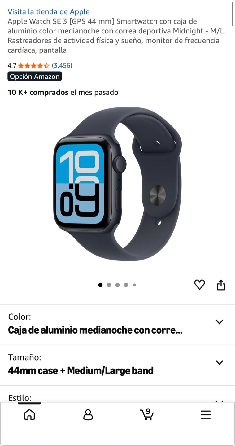 Apple Watch SE 3 GPS 44mm Midnight Aluminum - photo 5
