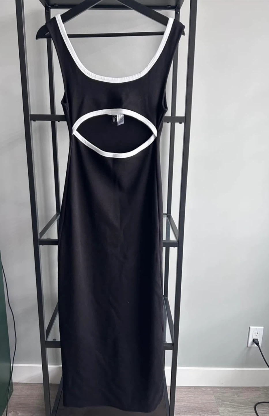 Black & White Cut-Out Maxi Dress Size Small