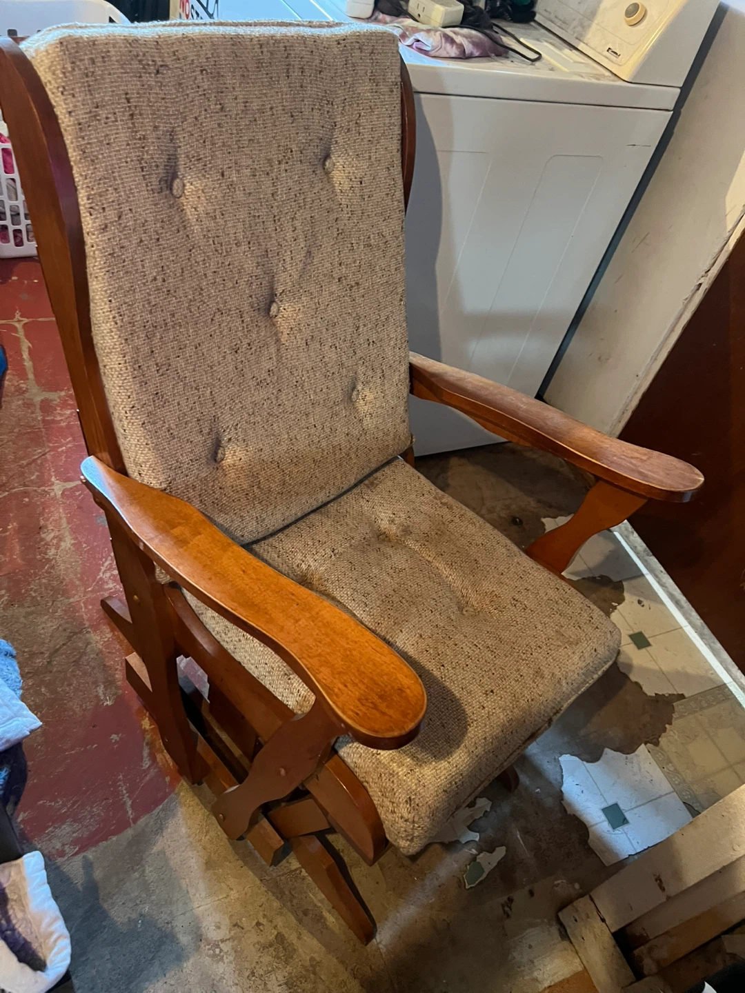 Wooden Glider Rocker Chair - photo 2