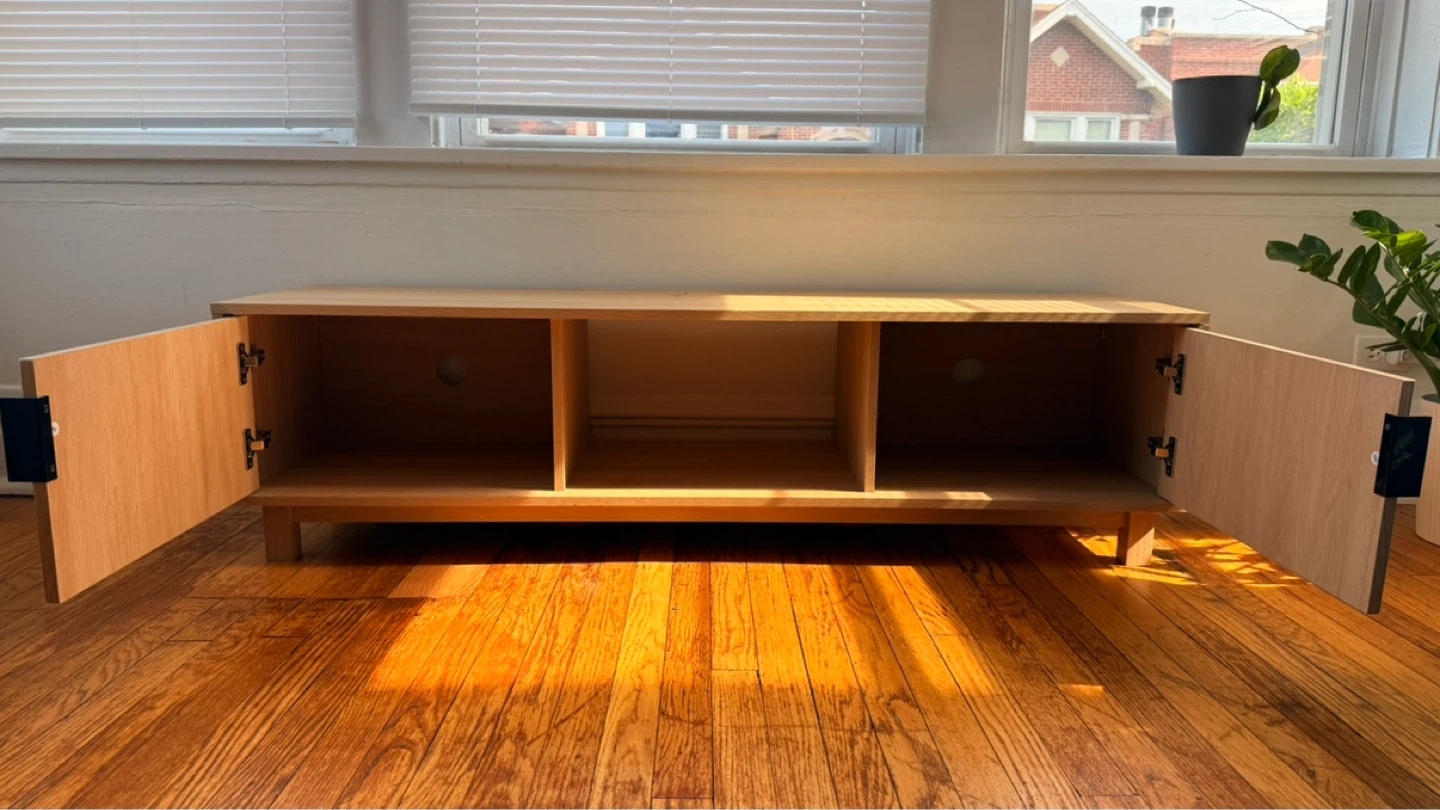 Light Wood Media Console - photo 2