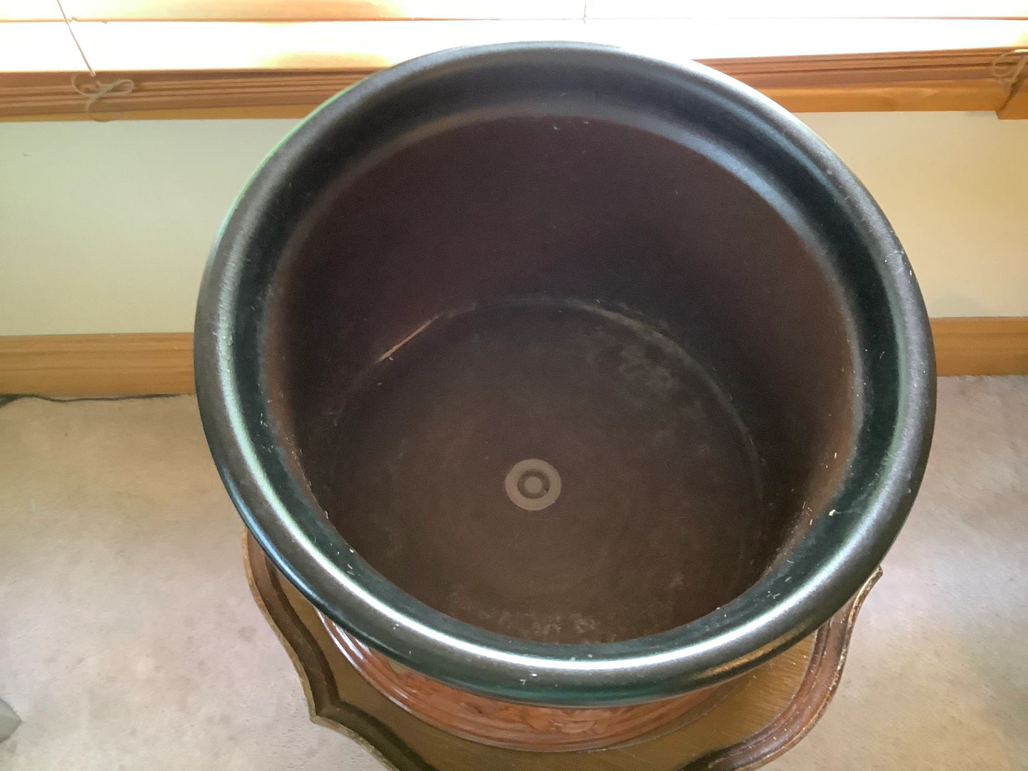 Lg Ceramic Planter Pot w Figural Cherubs & Floral Design 🐞 - photo 5