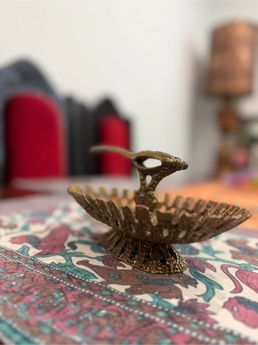 Vintage Decorative Metal Nut cracker Bowl - photo 2