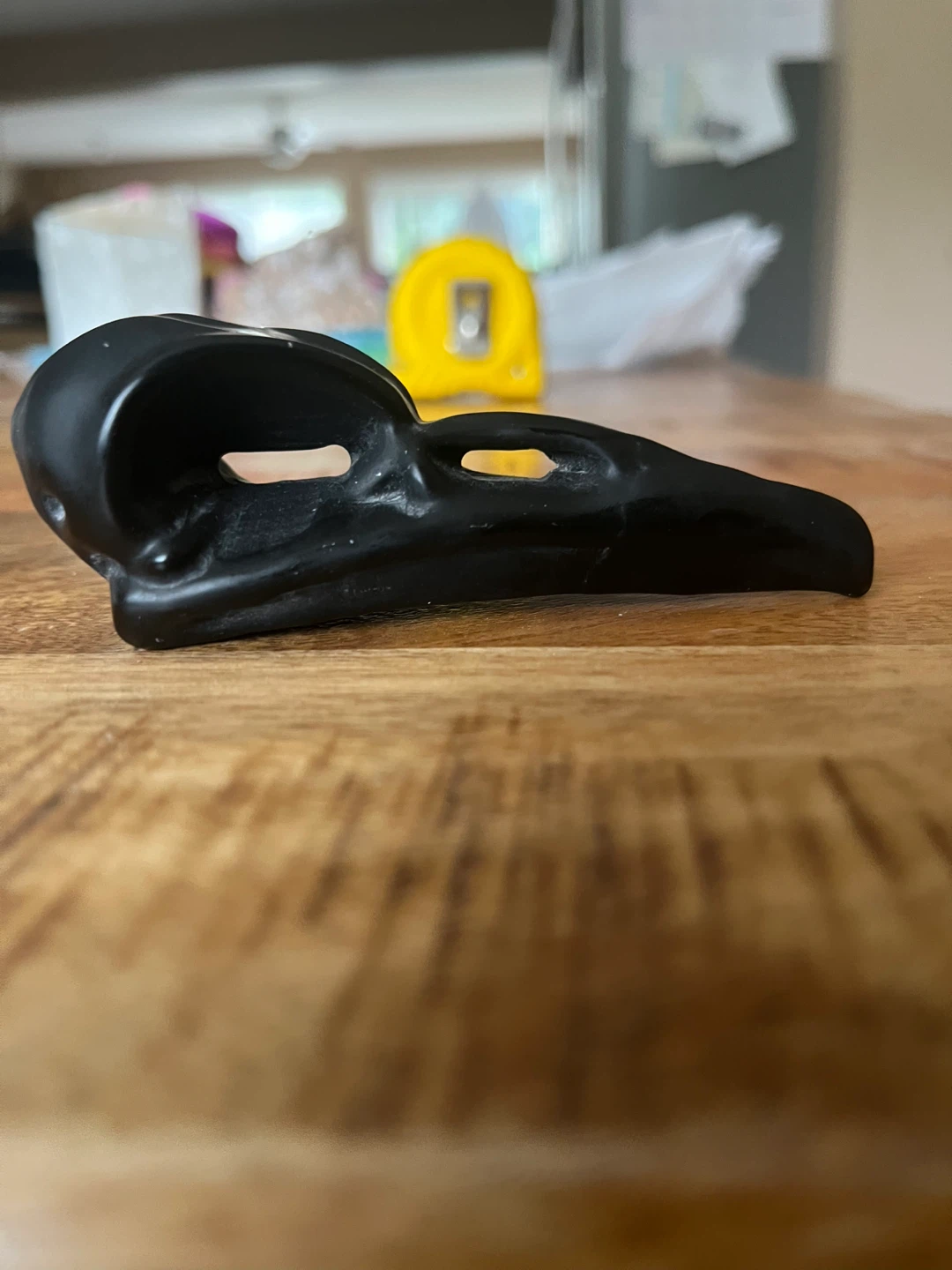 Black Obsidian Raven Skull