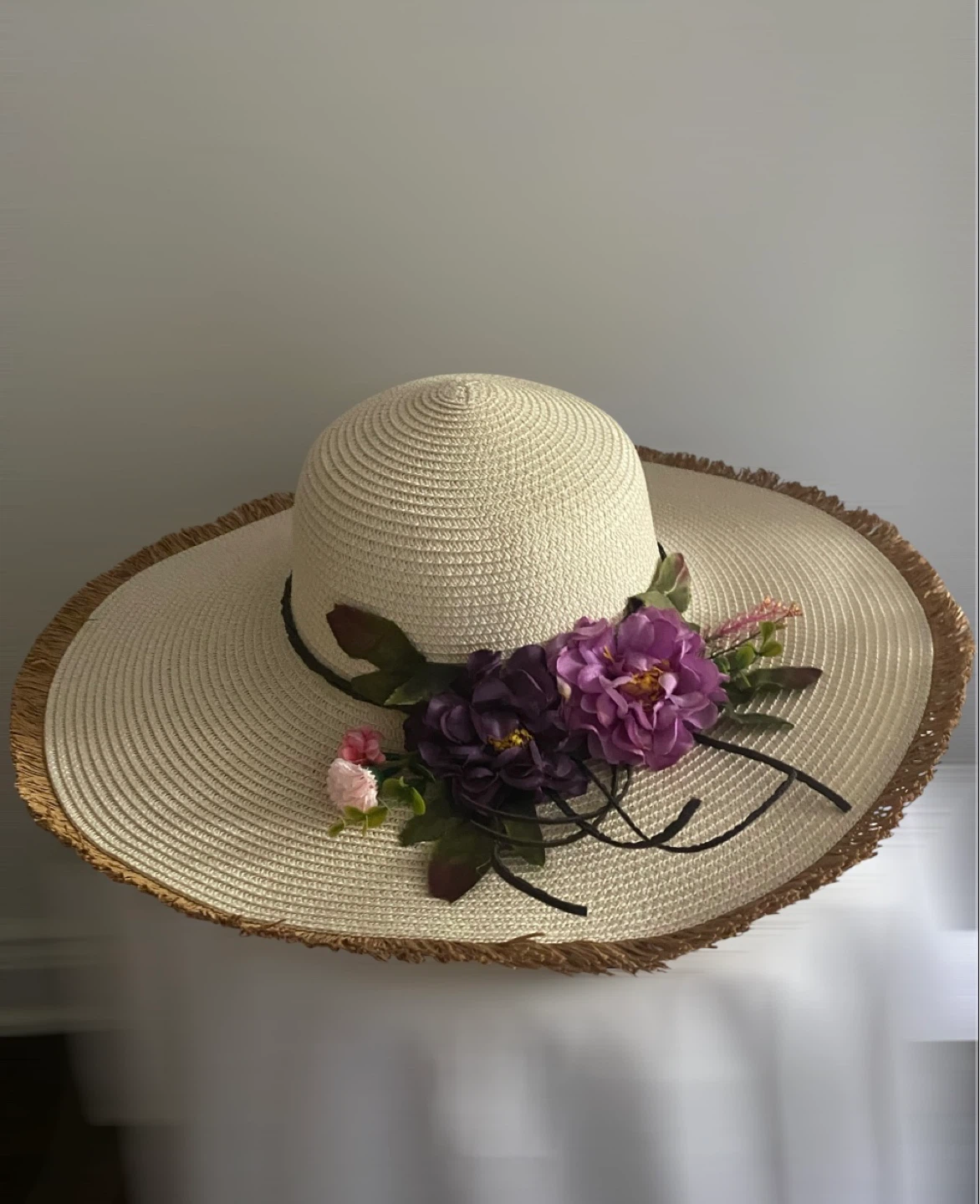Sun Hat with Floral Detail