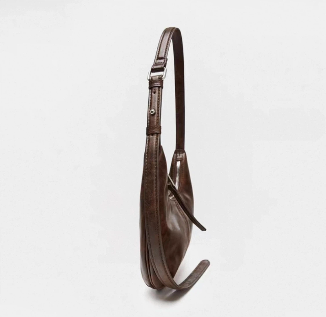 Brown Leather Shoulder Bag - photo 5