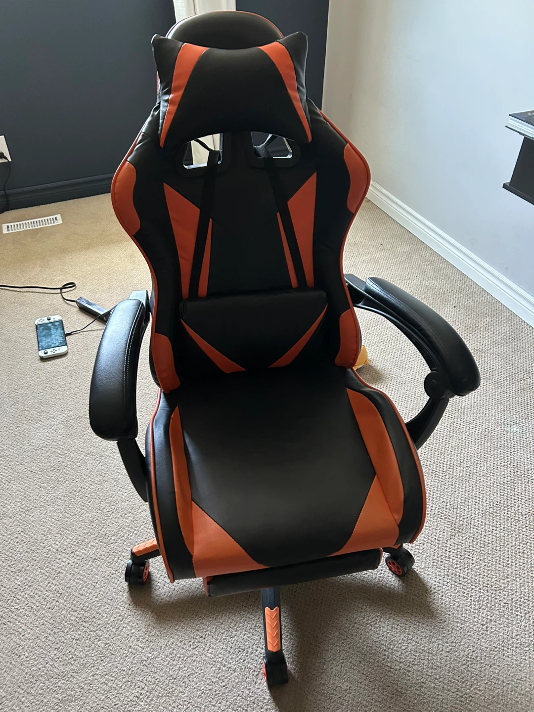 Gaming Chair - Black & Orange