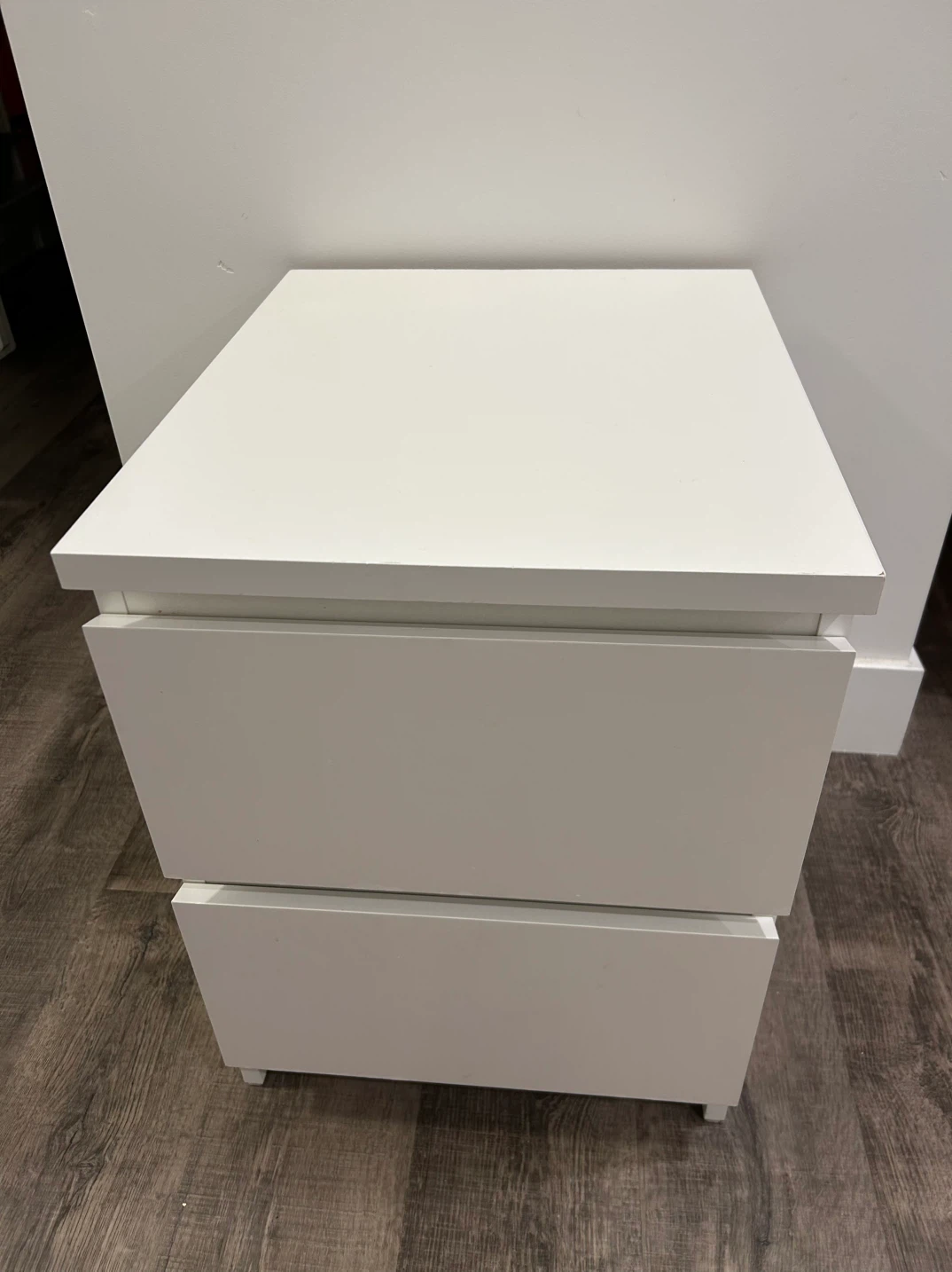 IKEA MALM white nightstand