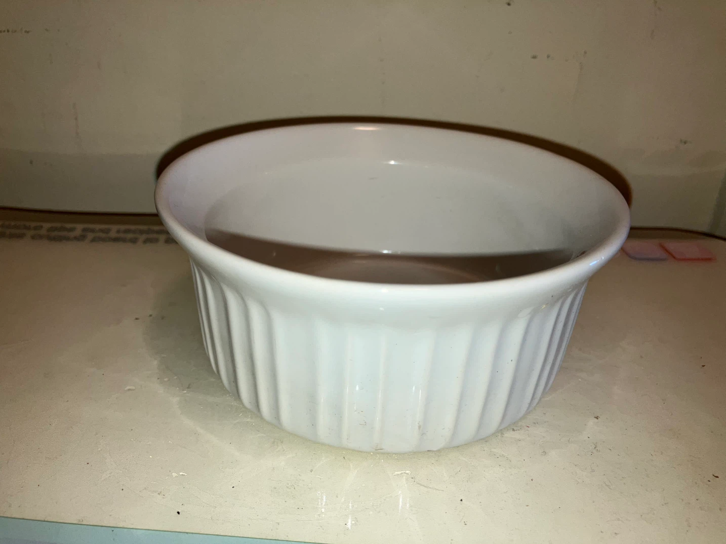 White Ceramic Fluted Ramekin-5.5” Diameter