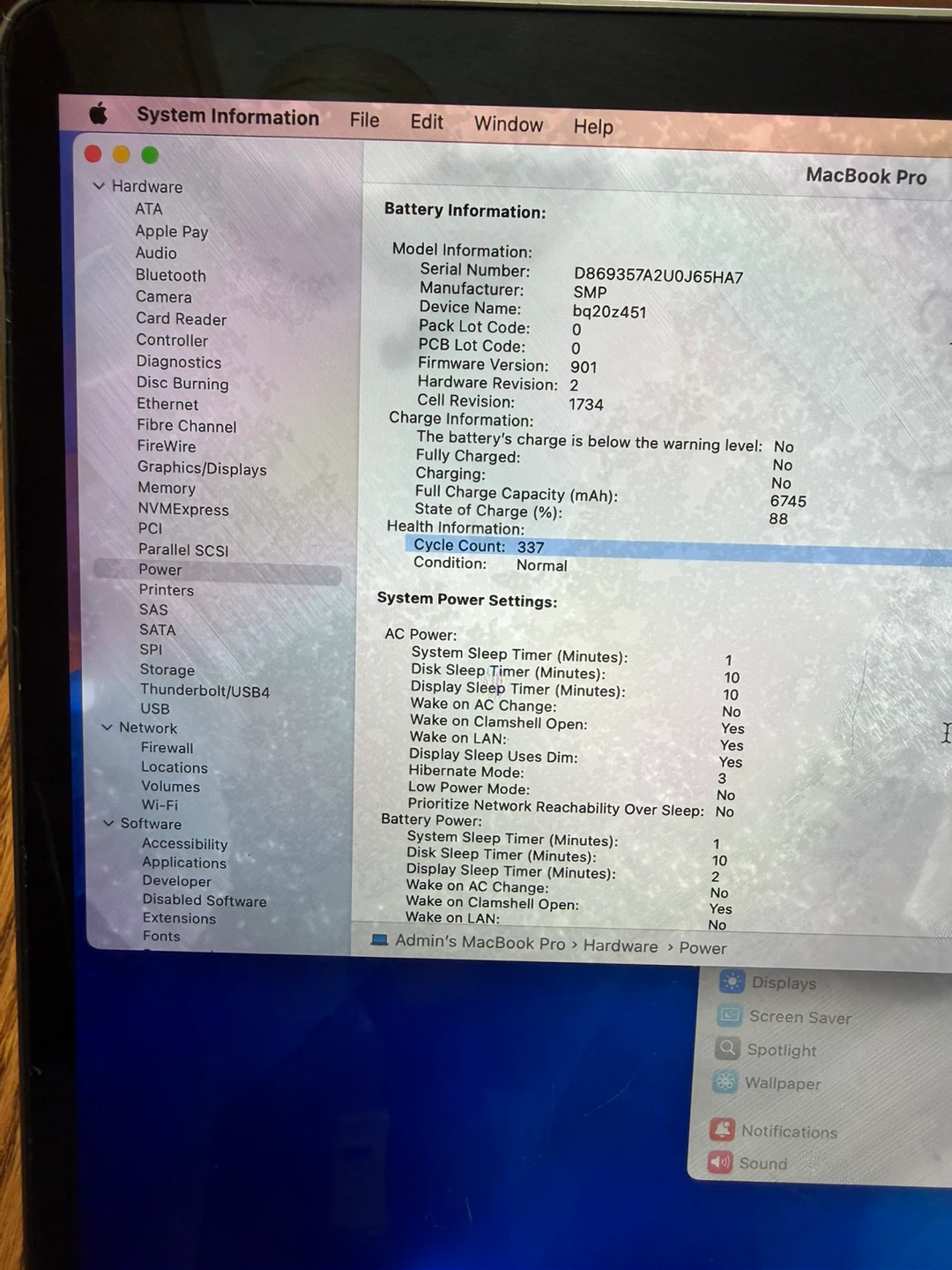 MacBook Pro 15 inch 2019 8GB RAM 256GB SSD screen Glitch - photo 4