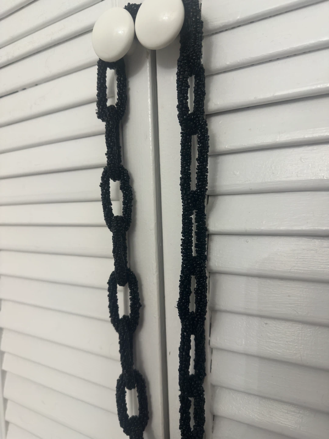 Black Beaded Chain Necklace - photo 2