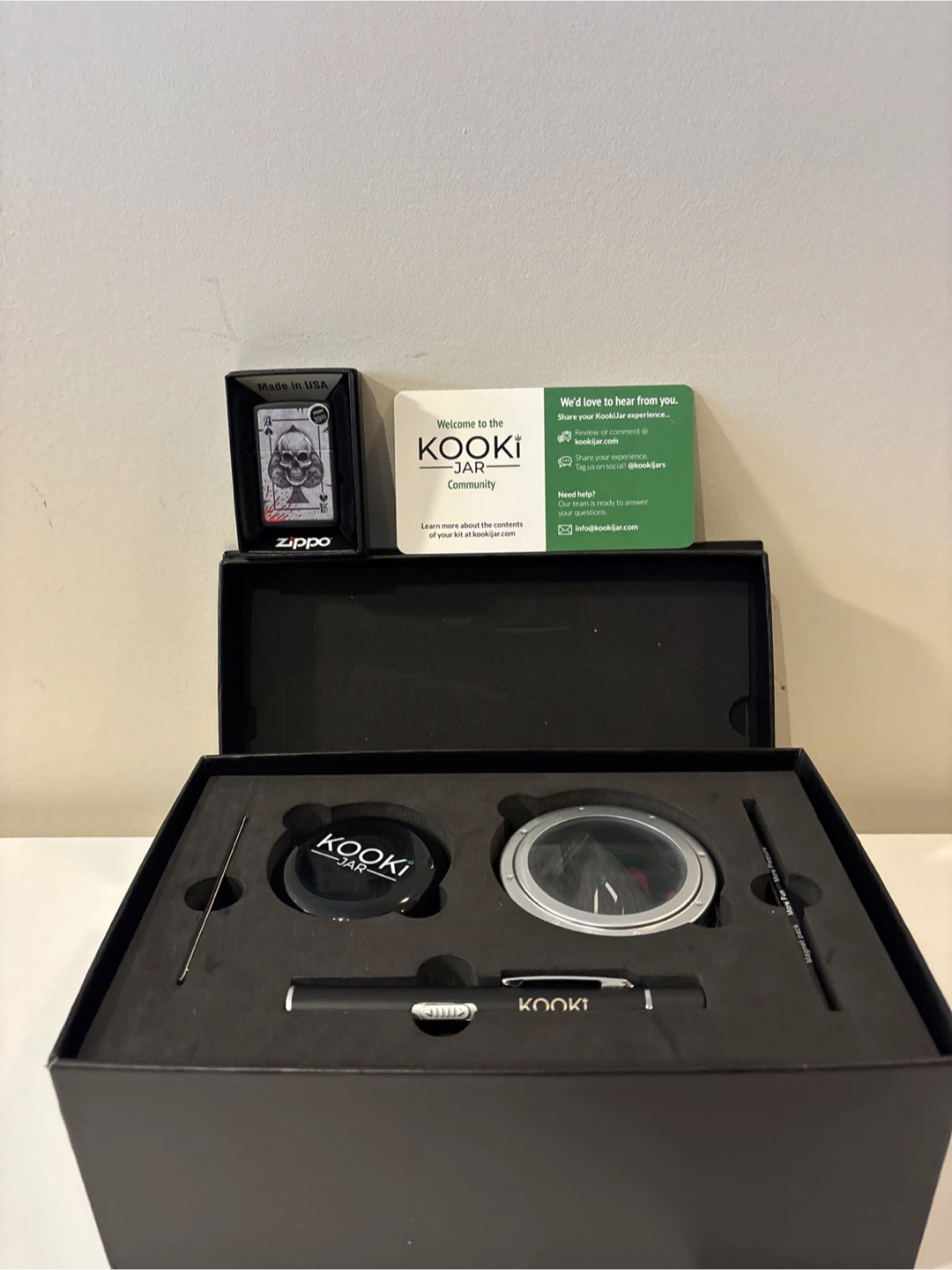 Kooki Jar Kit with Zippo Lighter