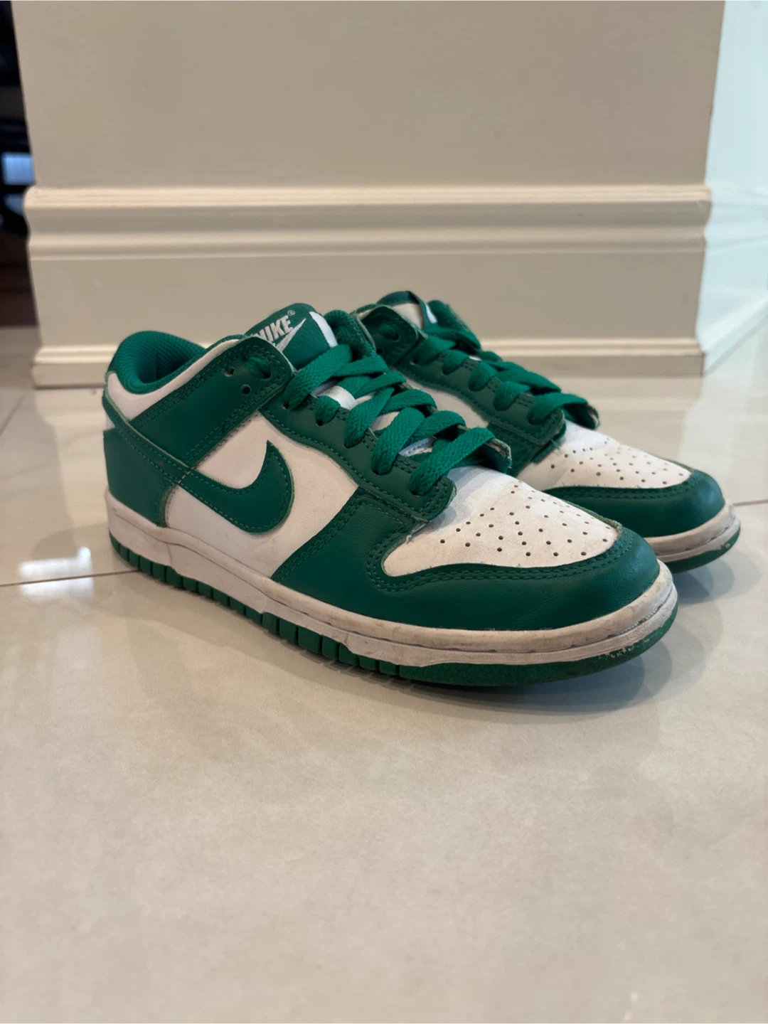 Nike Dunk Lows Green color way