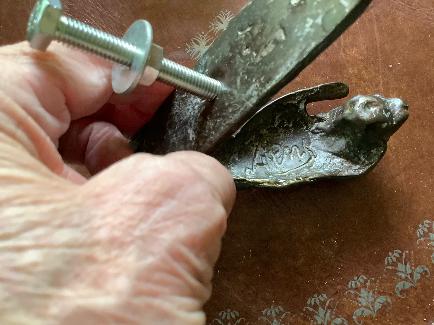 Solid Brass “Hand” Door Knocker 🐞 - photo 3