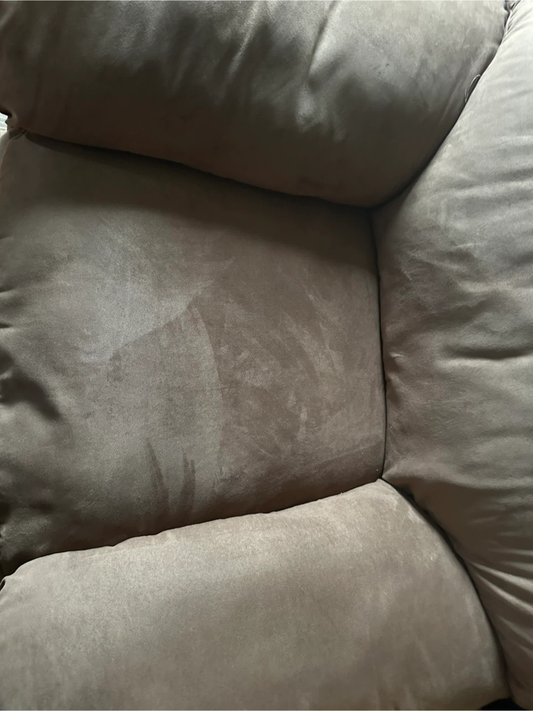 Brown Suede Armchair and loveseat - photo 2