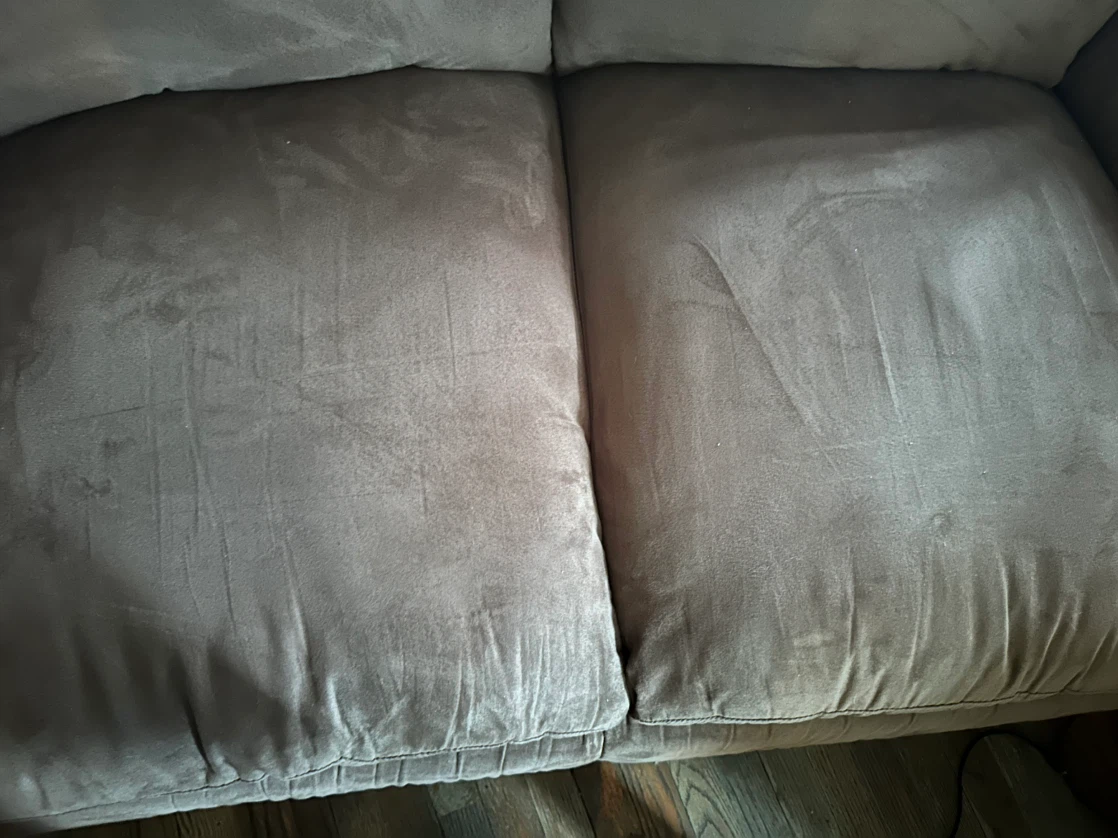 Brown Suede Armchair and loveseat - photo 5