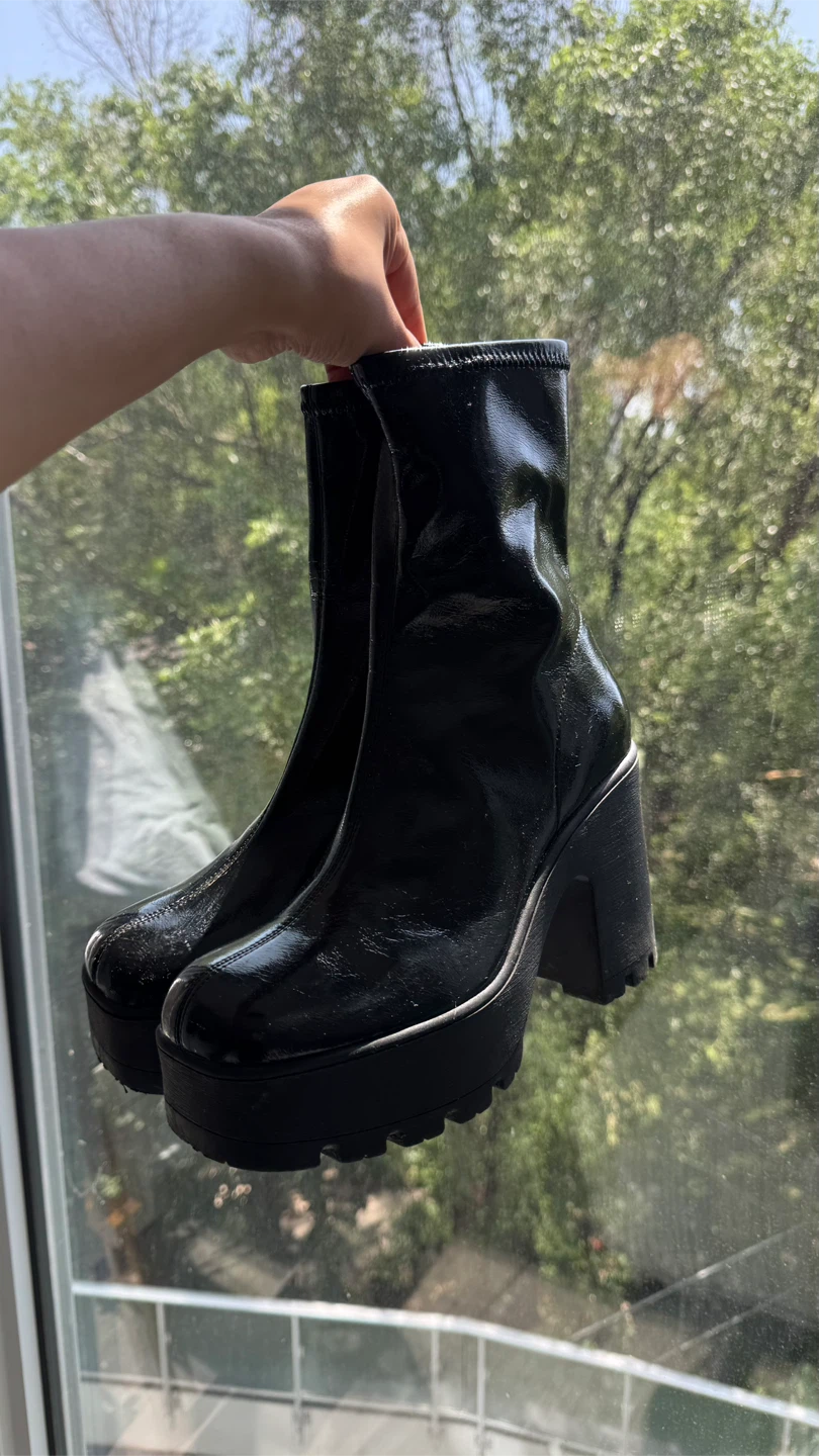 Call it Spring-Patent Leather Boots