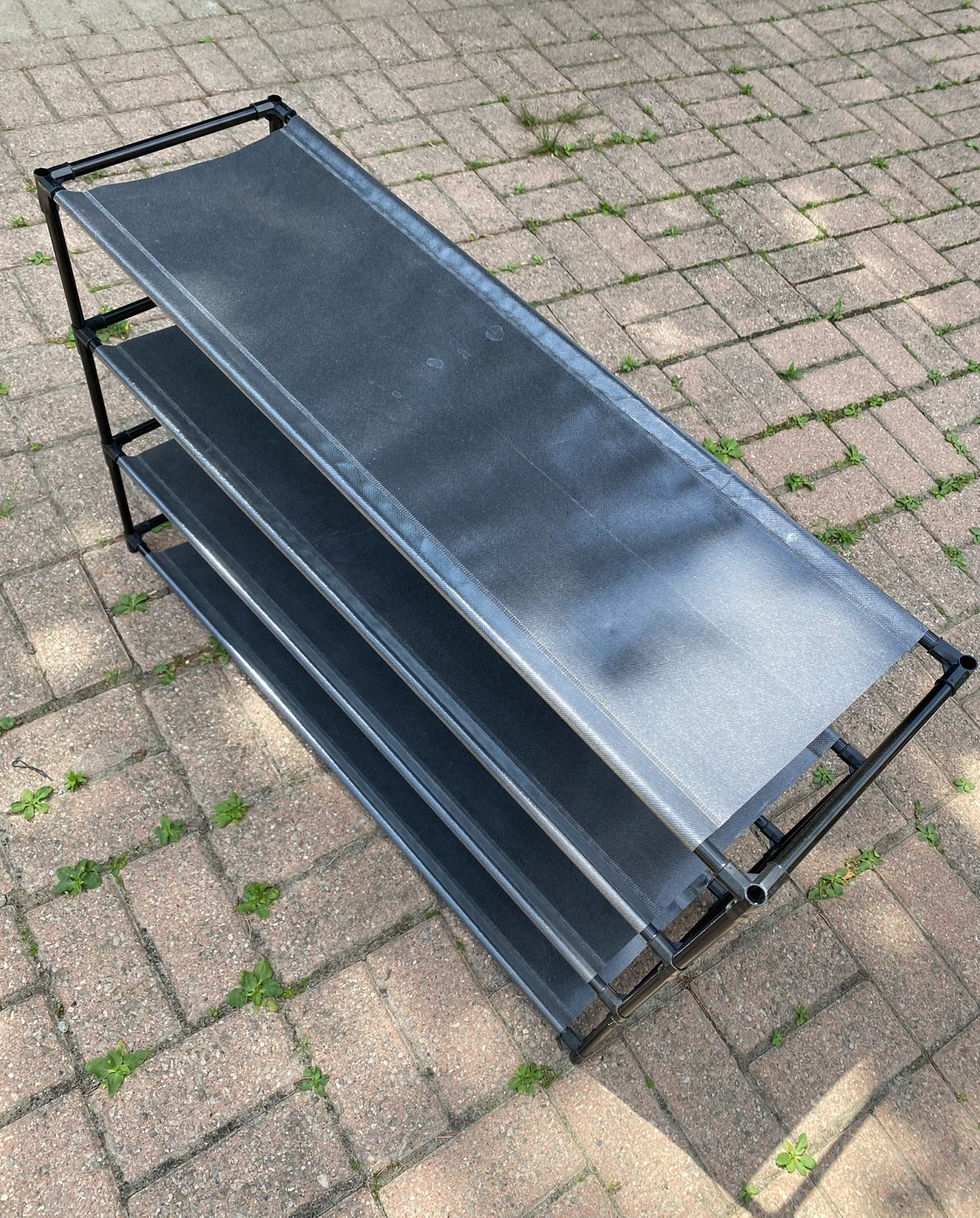 Gray 4-Tier Shoe Rack - photo 3