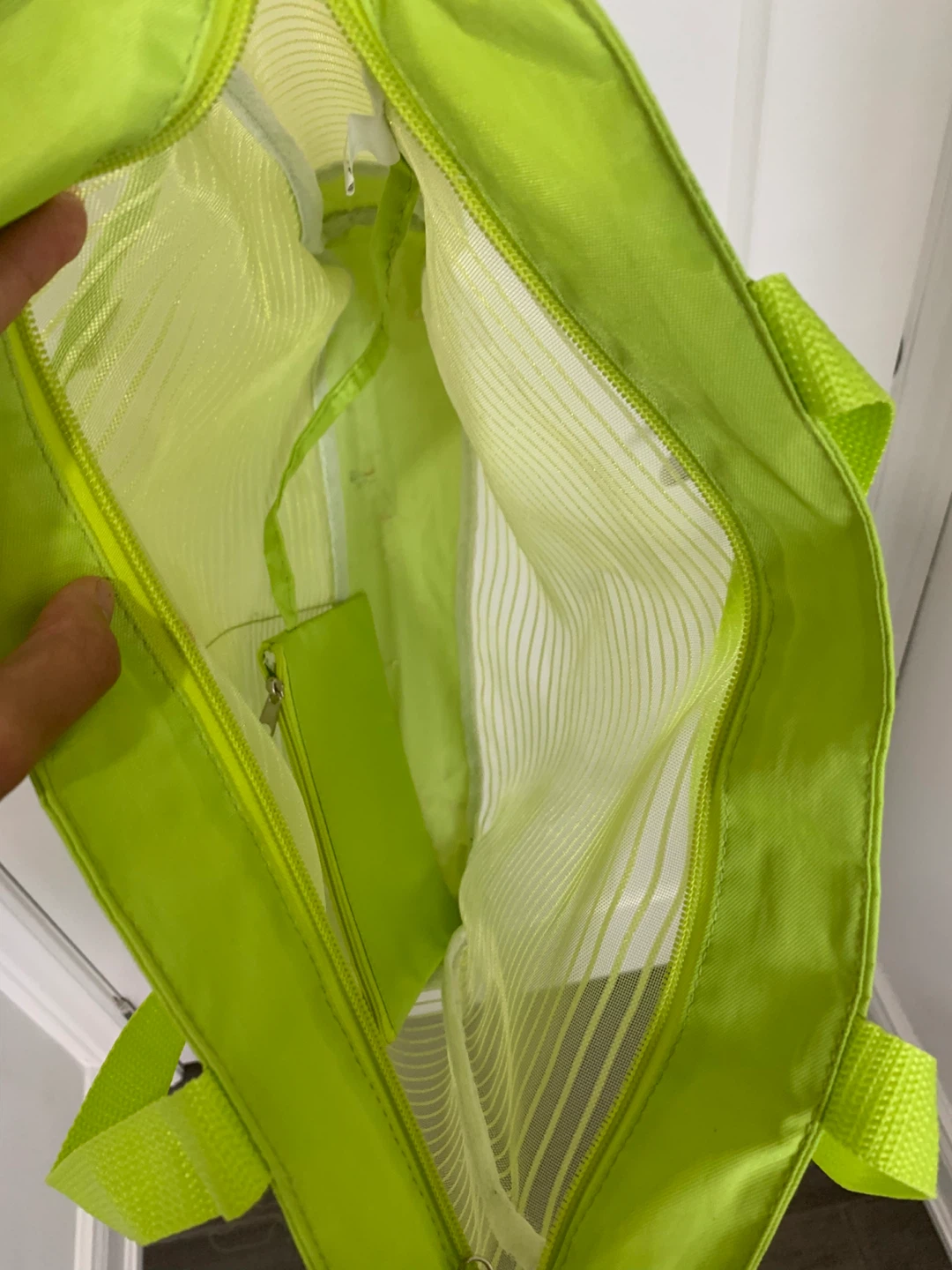 Lime Green Mesh Beach Bag - photo 2