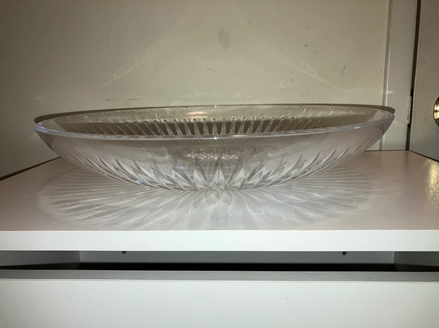 Large Clear Crystal Sunburst Serving Bowl-13” Diameter, 3” Depth - photo 5