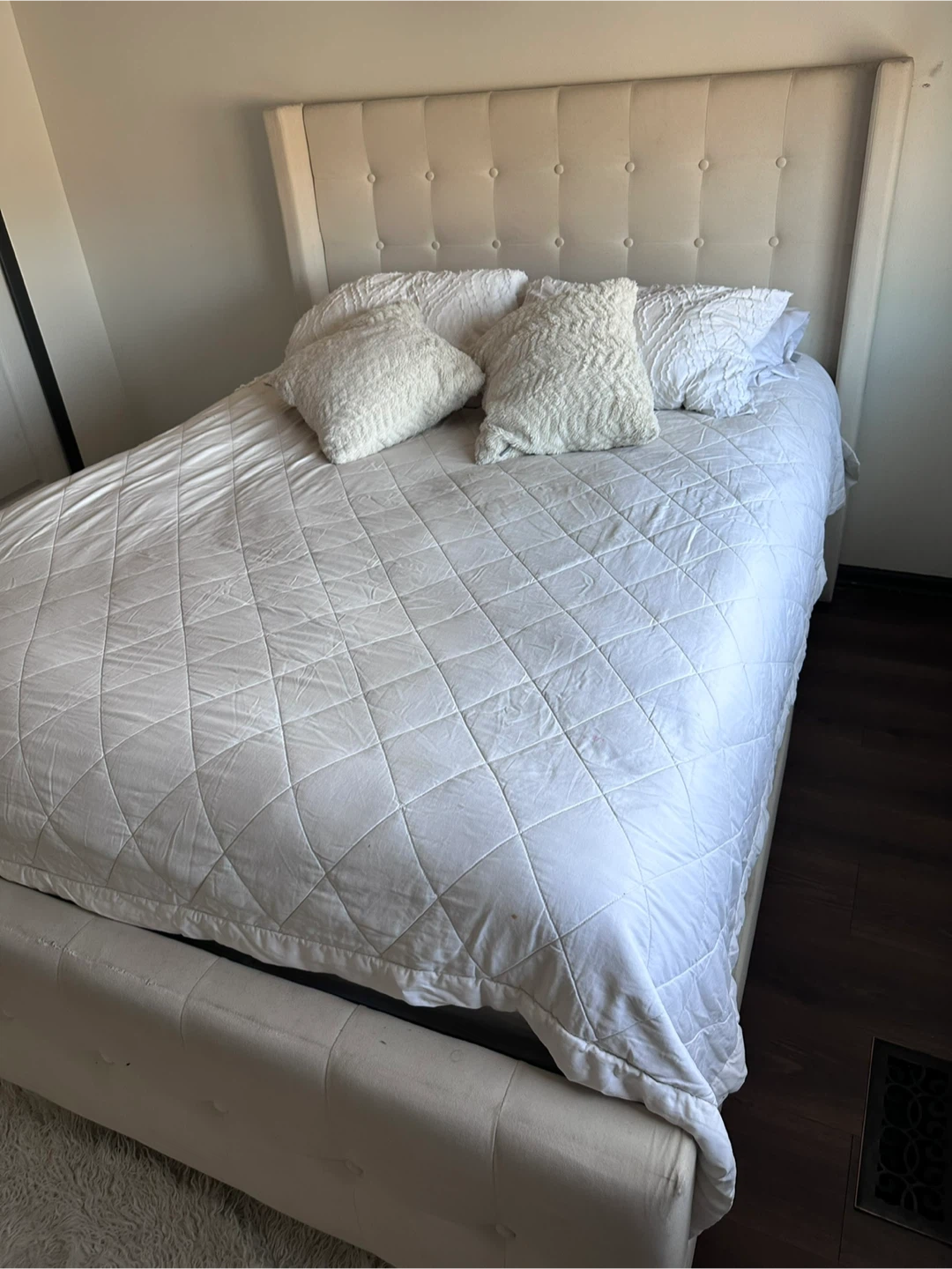 Tufted Upholstered Bed Frame with Headboard - photo 2