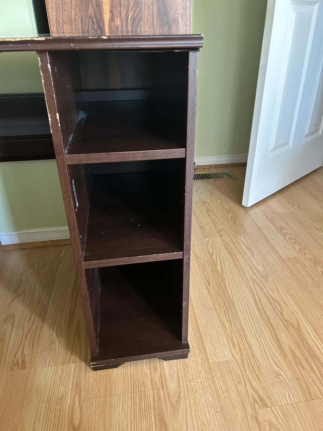 Dark Brown Desk with Shelving - photo 3