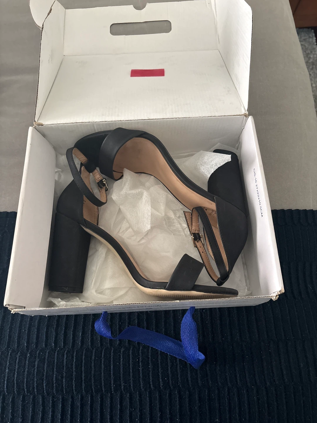CALL IT SPRING Black Block Heels Sandals