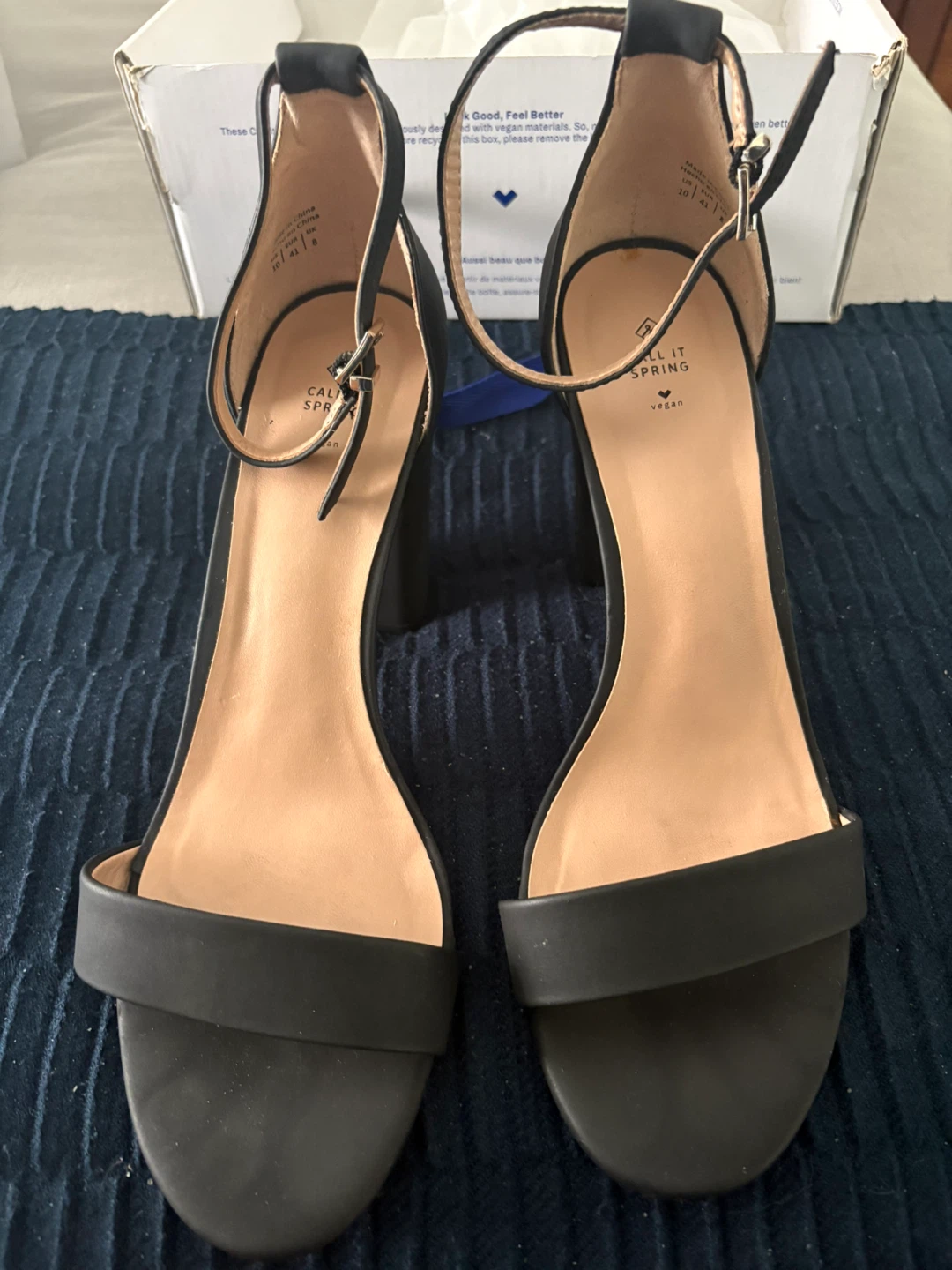 CALL IT SPRING Black Block Heels Sandals - photo 2